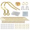 80 Pieces/40 Pairs, Gold Earring Hooks Ear Wires Fish Hooks, 240pcs Hypo-allergenic Jewelry Findings Parts with Jump Rings and Clear Silicone Earring Backs Stoppers for DIY Jewelry Making (14K Gold)